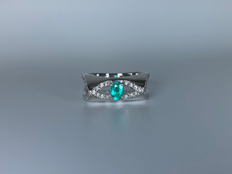 パライバトルマリン 0.25ct PT900リング 14号