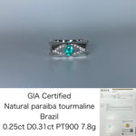 パライバトルマリン 0.25ct PT900リング 14号 - 画像11